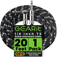 Cable Para Instrumento Gearit 6.35 Mm 6 M Ángulo Recto A Recto