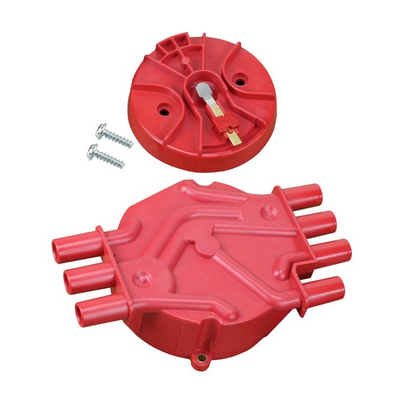 de encendido de Rotor de cubierta de distribuidor fácil de instalar accesorios profesionales de alto rendimiento de montaje frontal con tornillo Rojo