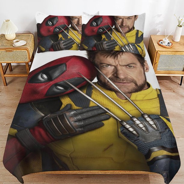 Dead-pool Wolverin-e Dead-pool Wolverin-e Bedding Set Sheet Set for Kids Adults,All Season Lightweight