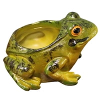 Magideal - Rana De Resina Plantador Frog Flower Flower Micro Paisajismo Trabajo De Arte De Planta Decorativa De Flores Creativas Para El Escritorio Balcón
