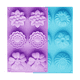 thumbnail image 2 of Juego de 4 moldes de silicona para pasteles con forma de flor, con 6 agujeros, hechos a mano, para hacer jabón, postres, hornear, moldes de silicona para jabón, bandejas de hielo, gelatina, pastel de, 2 of 8