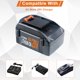 thumbnail image 4 of DTK Batería de Reemplazo de 20V 6.0Ah para Worx 20V (modelos WA3525, WA3578, WA3575, WA3520, WG151s, WG155s, WG251s, WG255s, WG540s, WG545s, WG890, WG891) Herramientas Inalámbricas (2 paquetes), 4 of 6