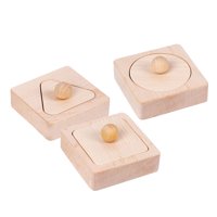 Bothyi - Forma De Madera Peg Puzzle Reconocimiento De Formas Formas Geométricas De Clavija Para Regalo De Niños