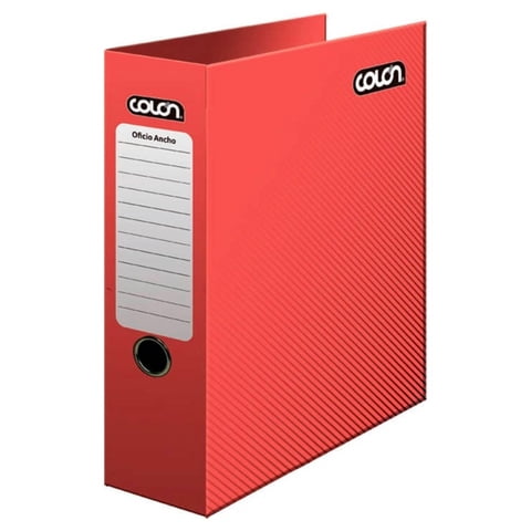 Colón - Archivador Oficio Ancho Colores Rojo –