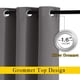 thumbnail image 2 of Cortinas opacas NICETOWN, cortinas térmicas grises, 214 x 213 cm, 2 unidades, 2 of 9