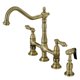 thumbnail image 1 of Grifo Kitchen Bridge Kingston Brass Heritage con pulverizador de latón, 1 of 9