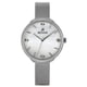 thumbnail image 1 of Reloj Zing Con Acentos De Cristal Malla Acero Inoxidable Esfera Blanca Nácar Cuarzo Para Mujer De 38.5 Mm, 1 of 2