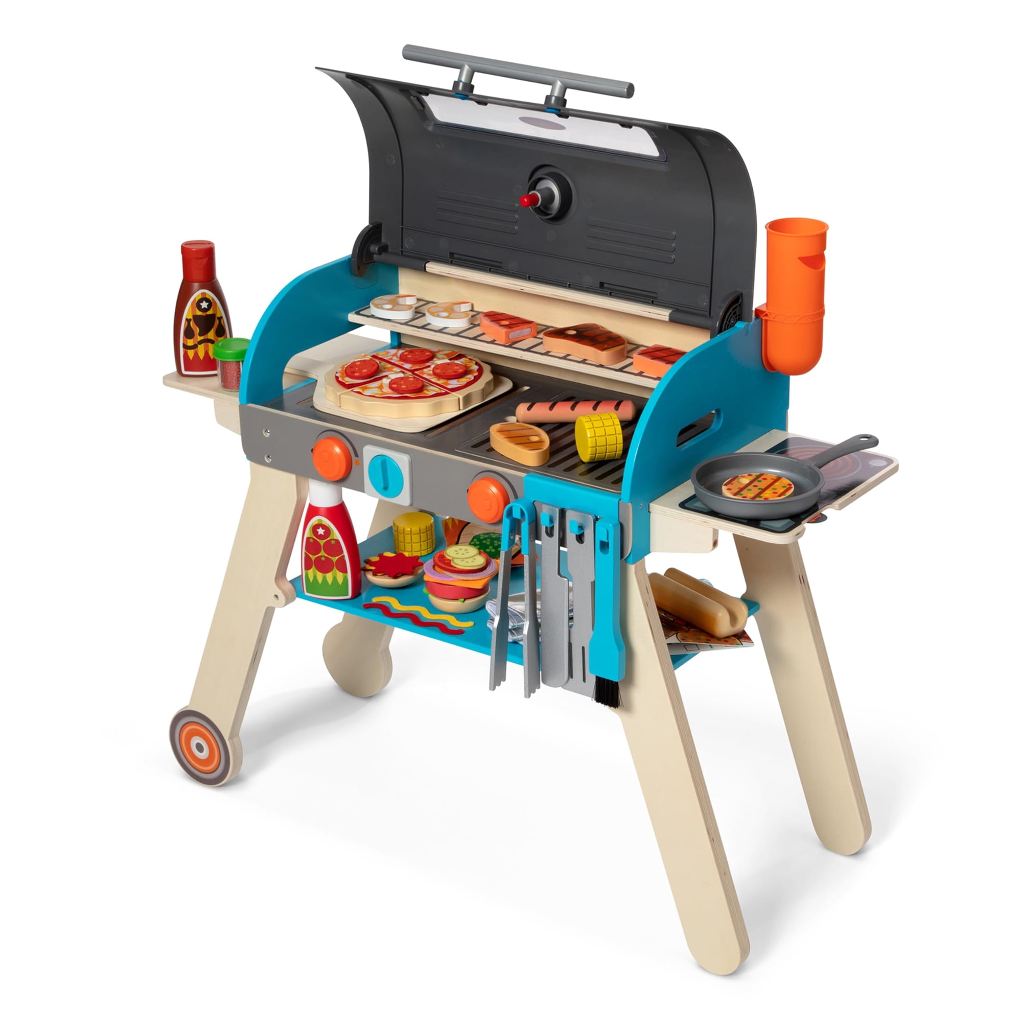 Parrilla De Barbacoa, Ahumador Y Horno De Pizza De Juguete Melissa & Doug