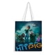 thumbnail image 1 of Hitpig Bolso de tela con estampado de lienzo para mujer, bolsa de compras reutilizable y estética, con cremallera interior, regalo para mujer,38*45cm., 1 of 6