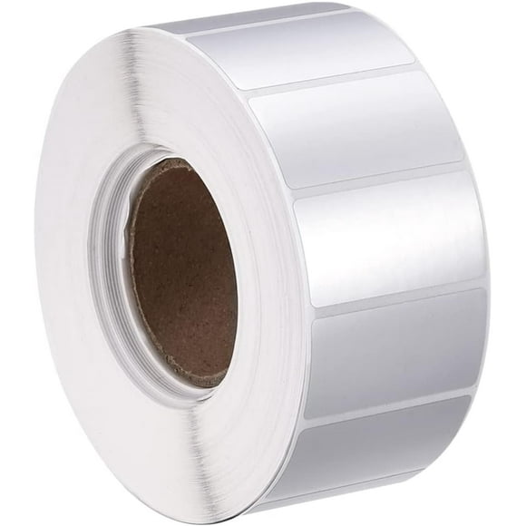2000 Etiquetas Activo Fijo 50x30mm Plateadas