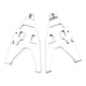 thumbnail image 2 of 2 piezas de barra de tracción para brazo de suspensión inferior delantera, mecanizado CNC, piezas de actualización RC, adecuadas para TRAXXAS UDR 1/7 RC Car, 2 of 8