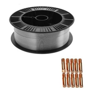 Sds - Alambre Mig Flux 5Kilosx1.0Mm Soldadura Sin Gas+10 Boquillas