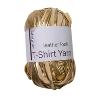 Magideal - Hilo De Camiseta Metálica, Hilo De Bolsa De Crochet, 40 M De Hilo De Tejido De Tejido Brillante Para Proyectos De Costura De Bricolaje, Decoración De Oro
