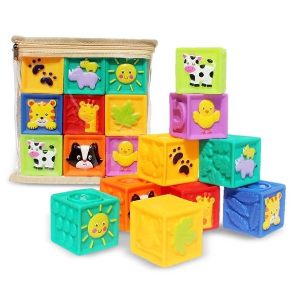 Building Blocks Kingtree Baby, 9 unidades, para más de 6 meses, con mordedor