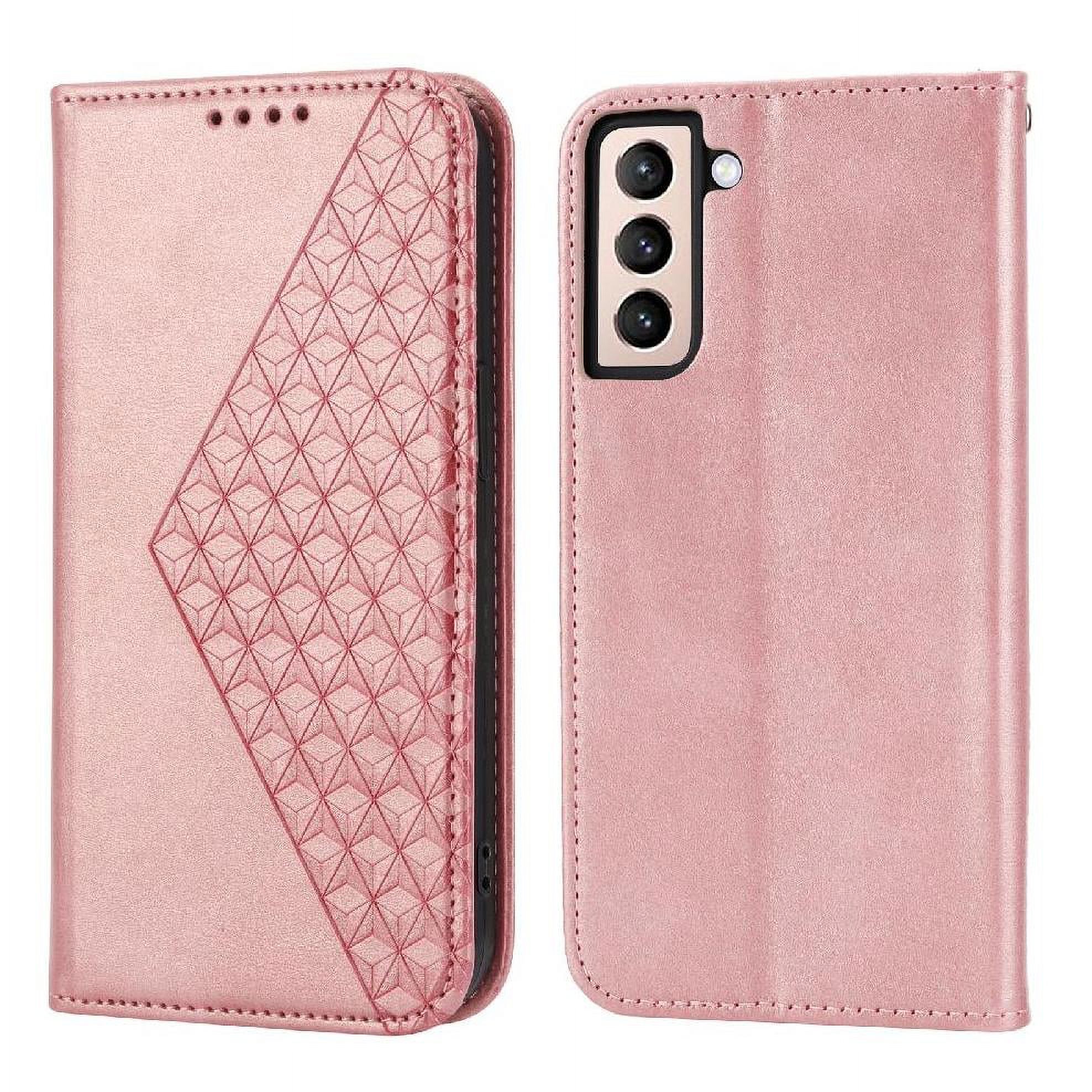 Funda Flip Foxdock Para Samsung Galaxy S22 Plus , Estilo Billetera Con Diseño Rombo, Correa De Mano Y Soporte, Uso Diario