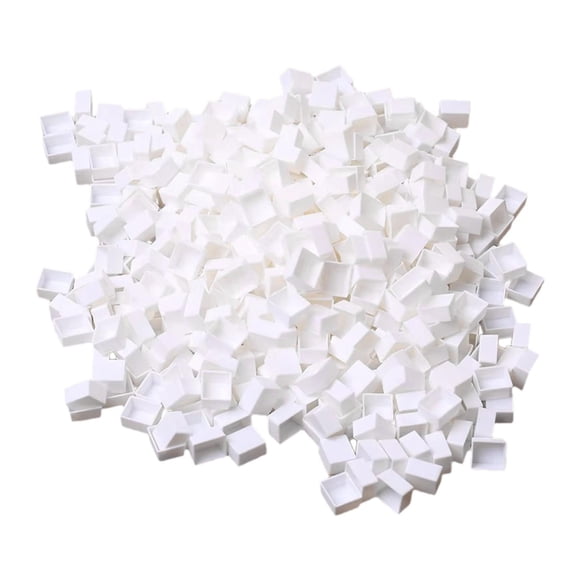 100 Piezas De Bandejas De Acuarela Vacías Para El Arte De Dibujo Paleta De Acuarela White 1.1x1.5x0.5cm