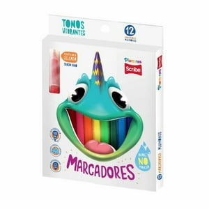 Scribe Plumones Punta Delgada 12 Plumones