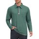 thumbnail image 5 of Camisas Polo de Manga Larga con Bolsillo y Botones de Contraste para Hombre, L Verde, 5 of 6
