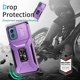 thumbnail image 3 of Funda Armada para Motorola Moto G22 con Tapa Deslizante y Soporte Magnético Giratorio Morado, 3 of 5