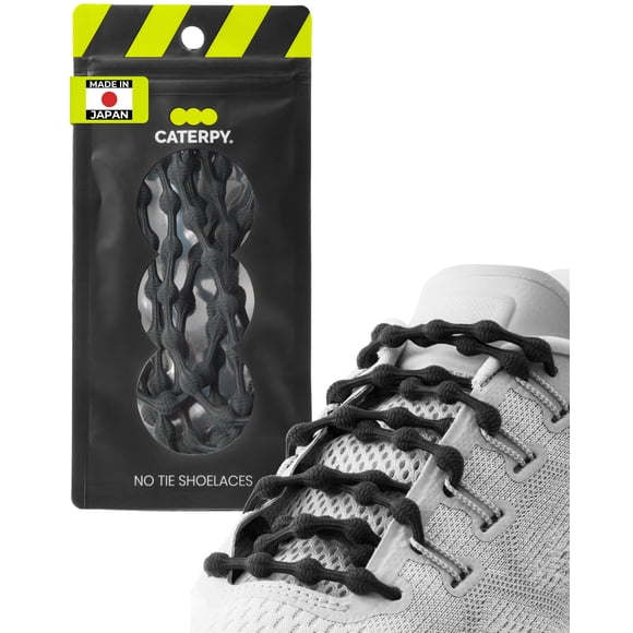 Cordón de Zapato Caterpy RUN Elástico Sin Nudo Jaguar Black
