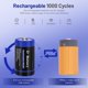 thumbnail image 3 of Batería recargable de litio D de 7500 mWh USB-C de wowpower, paquete de 2, 3 of 7