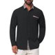 thumbnail image 1 of INSPIRE CHIC Camisas de Vestir para Hombre de Manga Larga con Cuello de Cuadros y Botones Abajo 2XL Negro, 1 of 6