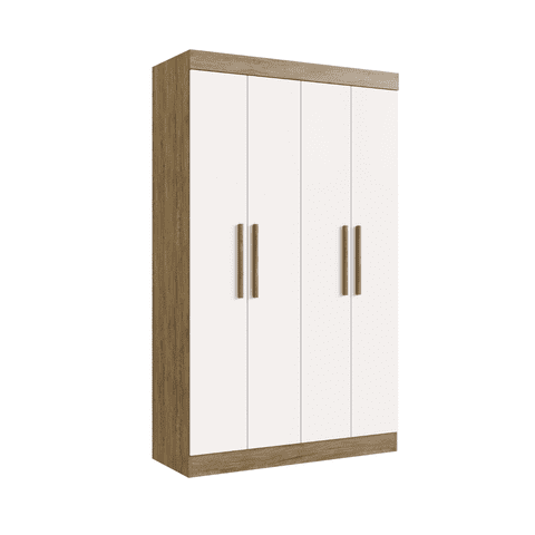 Exit - Closet 4 Puertas 2 Cajones 3 Repisas New Recife Nogueira Off White