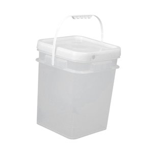 Magideal - Cubo Cuadrado Para Mezclar Pintura, Ligero, Portátil, Práctico Y Resistente, Cubo Para Almacenamiento De Alimentos, Lata De Pintura Vacía Para Pintar 13L
