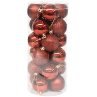 Wakeshome - 24 Esferas Navideña 6Cm Bambalinas Adornos Arbolito Navidad