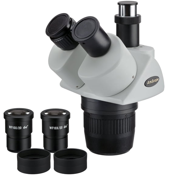 Microscopio AmScope Cabezal Trinocular 10x-30x