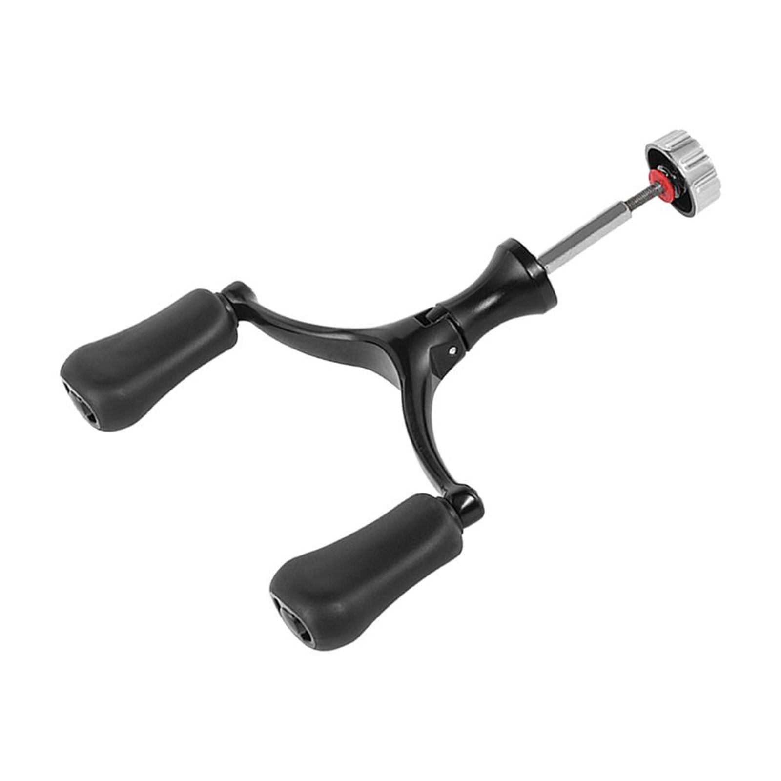 Magideal - Mango De Carrete De Pesca, Balancín De Metal, Mango De Torsión, Fibra De Carbono, Balancín De Carrete De Bricolaje, Repuestos Antideslizantes, Reempla