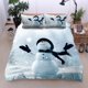 thumbnail image 1 of Snowman On The Winter Quilt Duvet Cover Set Bedspread Double Children3-Piece Bedding Set, 1 of 5
