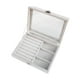 thumbnail image 3 of Caja De Joyería De Viaje Portátil, Ventana Transparente Para Pulseras, Anillos, Pendientes, 3 Rejillas, 3 of 5