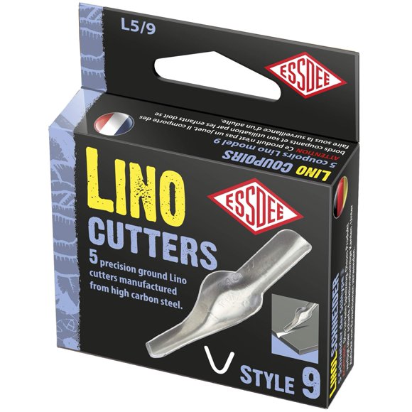 Cuchilla de utilidad ESSDEE cortador de linóleo 3,5 mm estilo 9, paquete de 5