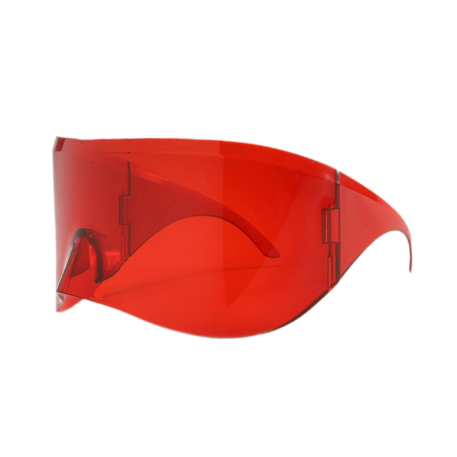 Ioensy - Gafas De Sol Envolventes De Gran Tamaño Gafas De Sol Futuristas Para Hombres Mujeres Running Rojo