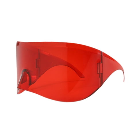 Ioensy - Gafas De Sol Envolventes De Gran Tamaño Gafas De Sol Futuristas Para Hombres Mujeres Running Rojo