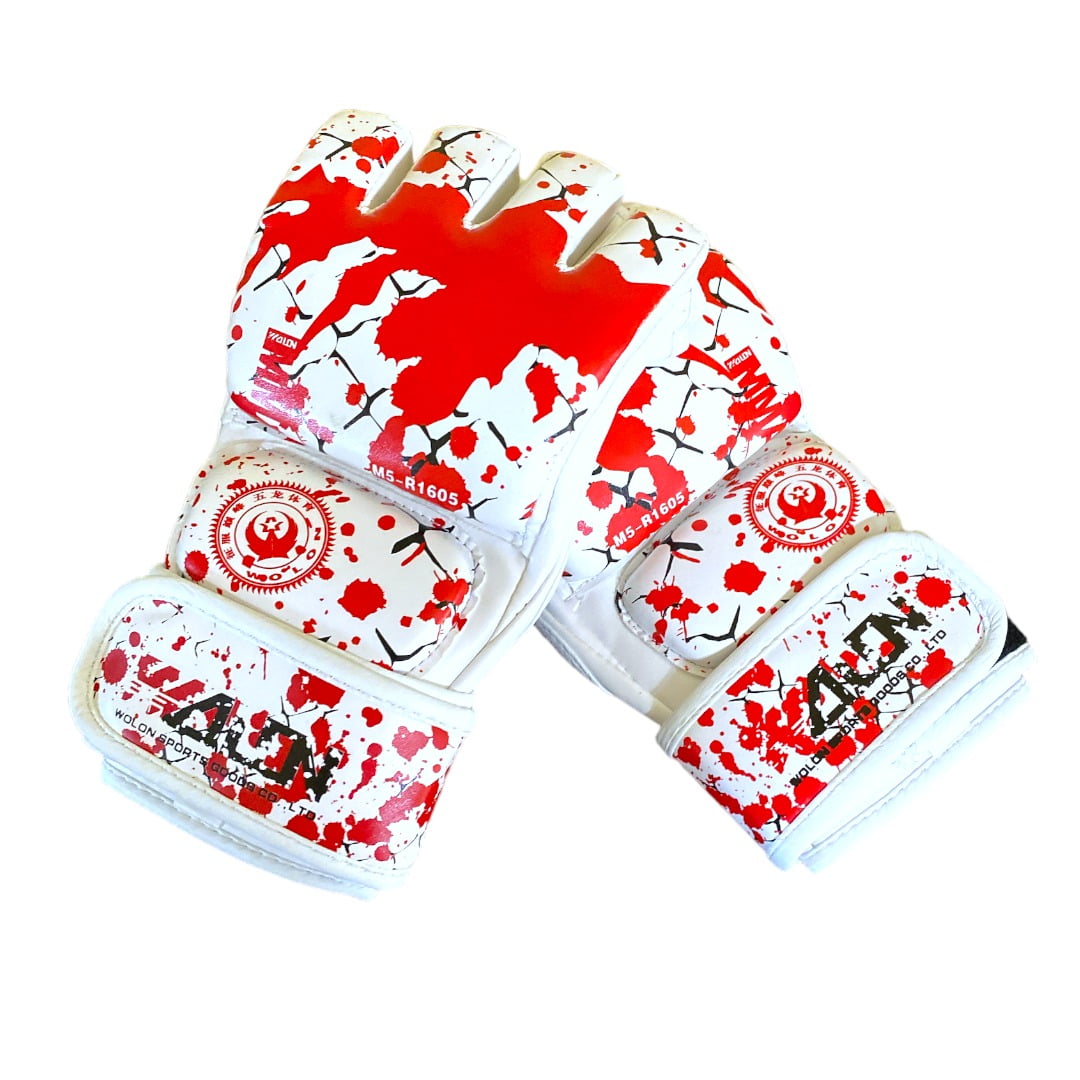Wolon - Guantes Mma Blood 2 Blanco