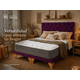 thumbnail image 1 of Cama Europea 2 Plazas Tapizada en Felpa Purpura Borgoña con Colchón Pillow Top Bonnell, 1 of 9