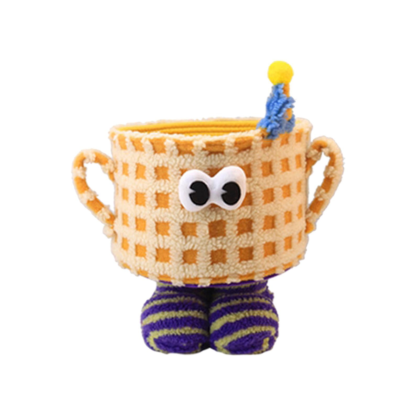 Bothyi - Organizador De Escritorio De Dibujos Animados Cesta De Almacenamiento De Juguetes Para Encimera De Ceremonia De Escritorio Amarillo