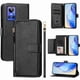 thumbnail image 1 of Funda tipo cartera para REALME GT NEO 3 con bolsillo con cremallera, tarjetero, soporte, correa para la muñeca y tapa de cuero Negro, 1 of 5