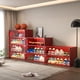 thumbnail image 1 of Red Glass Door Shoe Box Shoe Storage Cabinet For Sneakers With RGB Led Light, 1 of 3