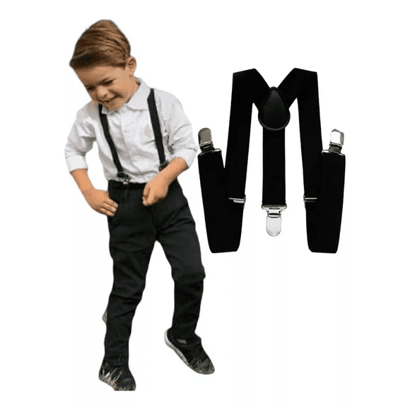 Suspensor Negro Niño/niña Tirante,suspensorio, Outfit Fiesta