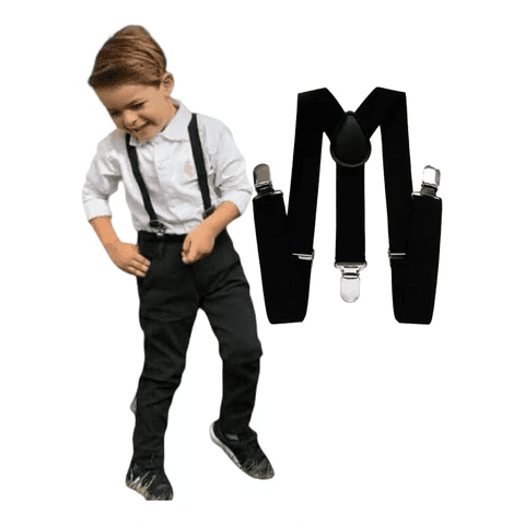 Suspensor Negro Niño/Niña Tirante,Suspensorio, Outfit Fiesta