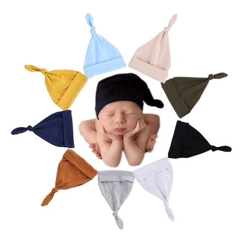 Genérico - Set 4 Gorros Algodón Recien Nacido Suave Elastico Bebe Lau