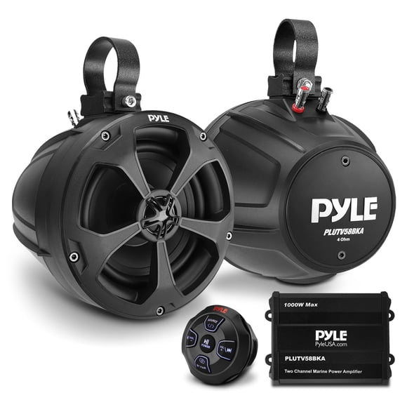 Parlantes Pyle 13 cm resistentes al agua + audio Bluetooth