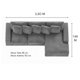 thumbnail image 3 of Sofá Seccional Derecho Moderno Gris Kansas, 3 of 10