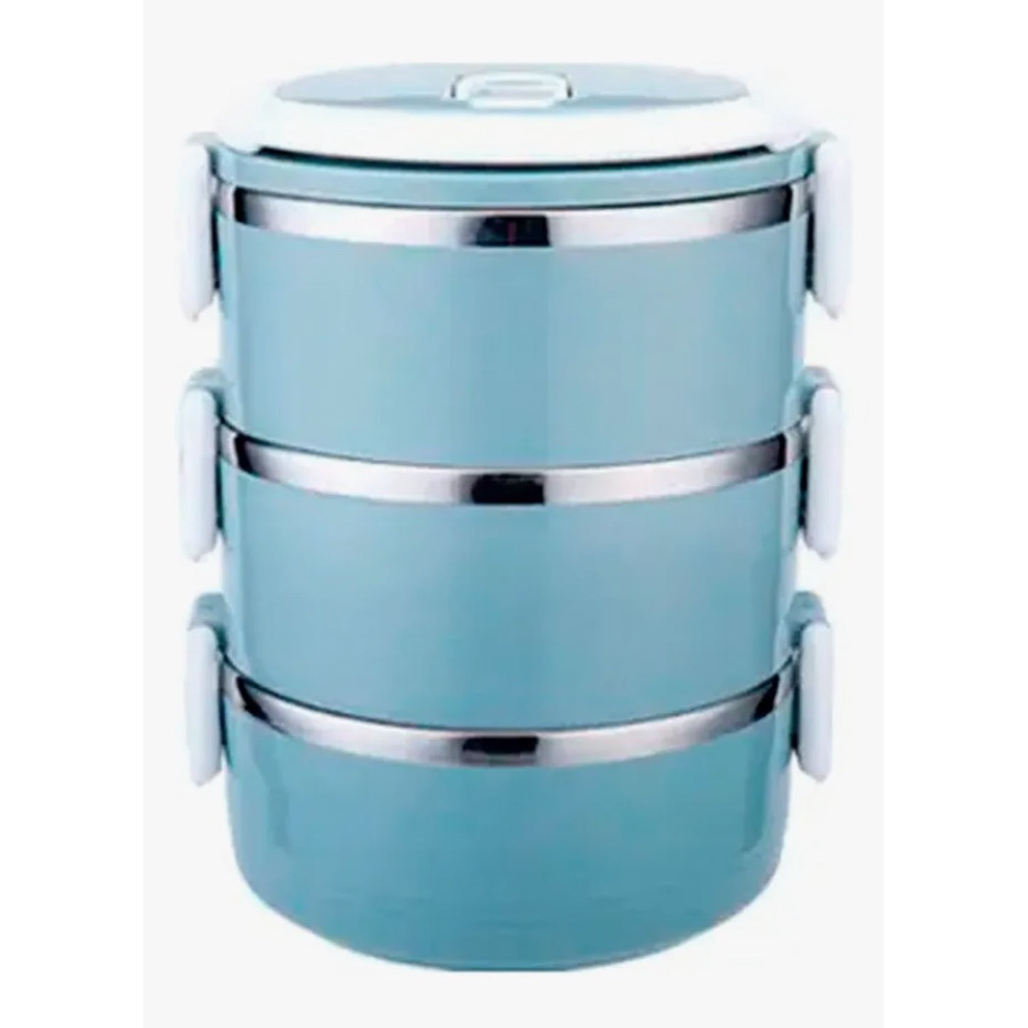 Riqui - Lonchera Térmica Fiambrera 3 Niveles Azul