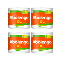 Pack 4 Rollos Toalla De Papel Abolengo Xl 100 M Doble Hoja