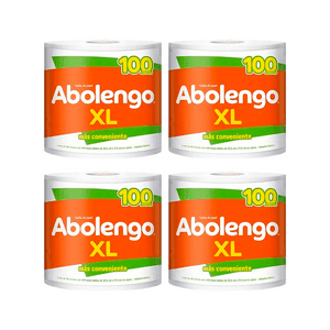 Pack 4 Rollos Toalla De Papel Abolengo Xl 100 M Doble Hoja