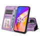 thumbnail image 4 of Funda tipo cartera FOXDOCK para OnePlus Nord N200 , diseño girasol en relieve, cuero PU, cierre magnético, soporte y tarjetero, 4 of 5